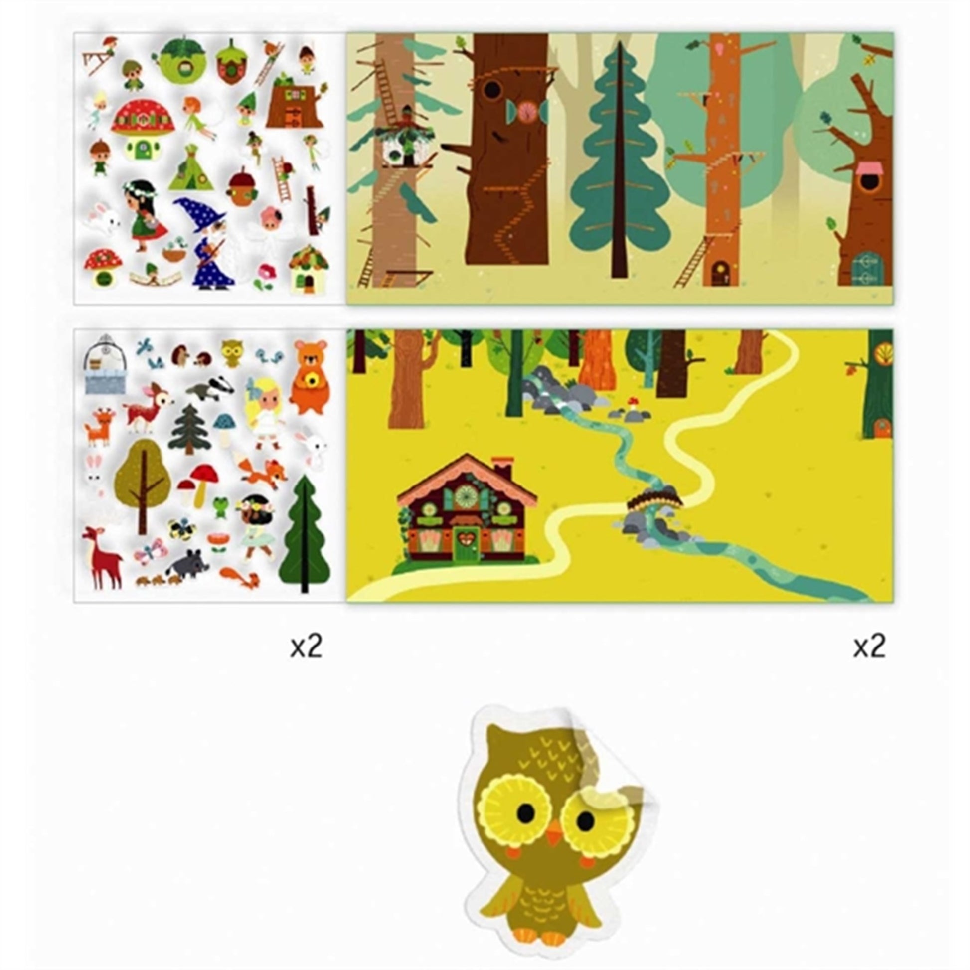 Djeco Stickers Reusable Magical Forrest