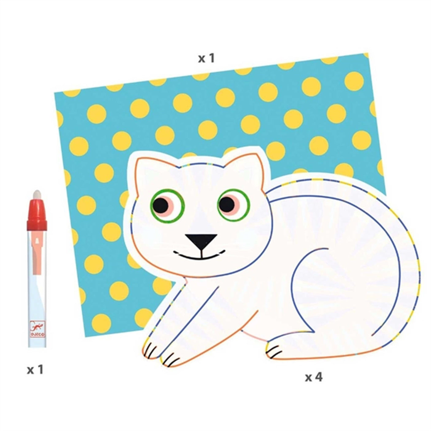 Djeco Creative Template With Water The Forest