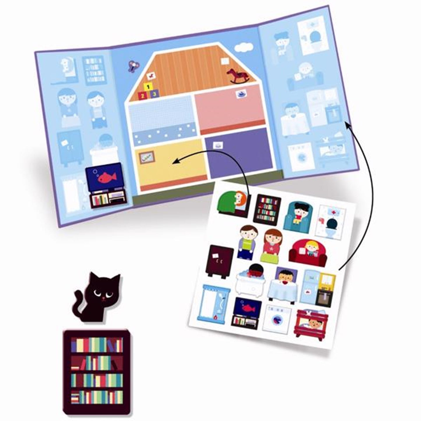 Djeco Stickers Reusable House