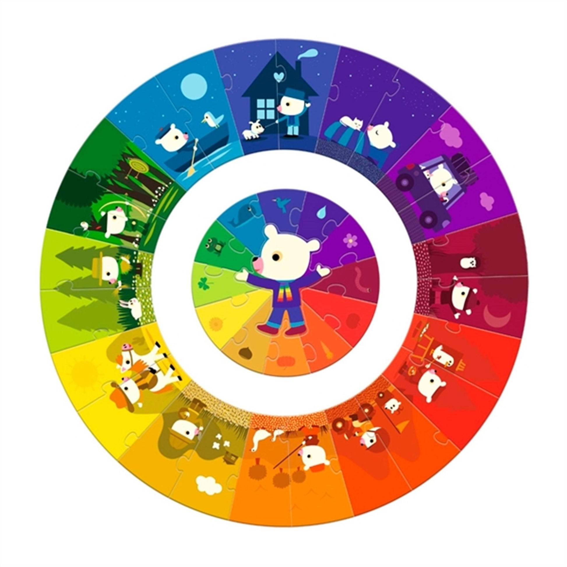 Djeco Puzzle - Circle Puzzle The Colors