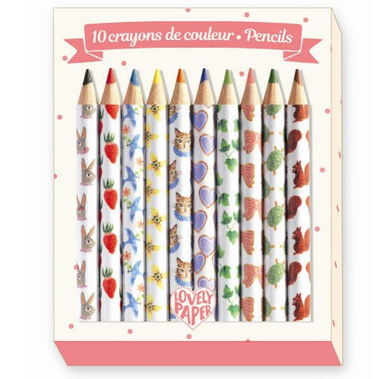 Djeco Lovely Paper 10 Mini Pencils