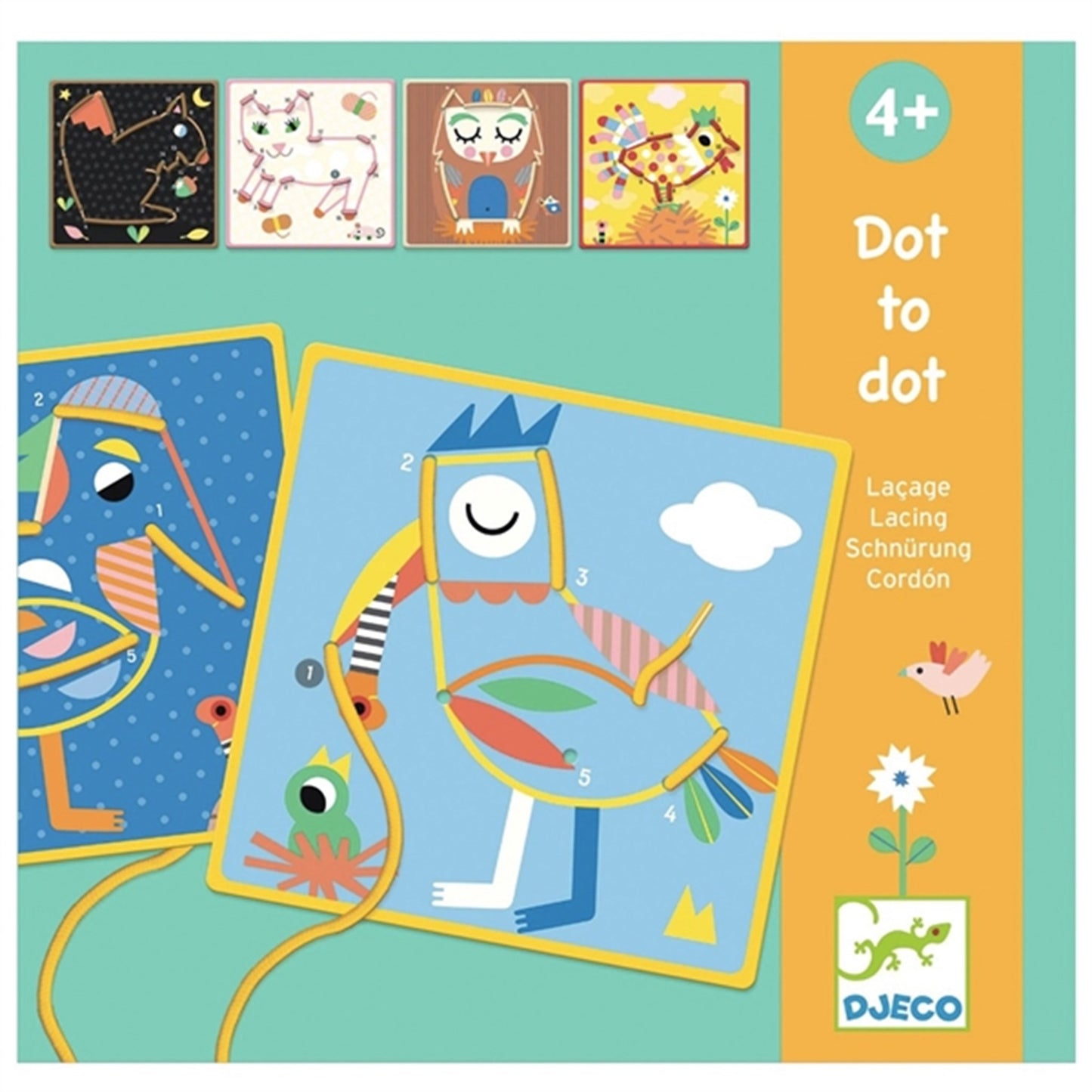 Djeco Educational Games - Dot to Dot - Lacing
