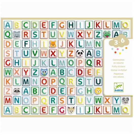 Djeco Stickers Puffy Alphabet