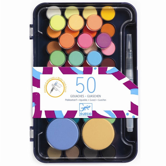 Djeco Watercolors Palette - 50 colors