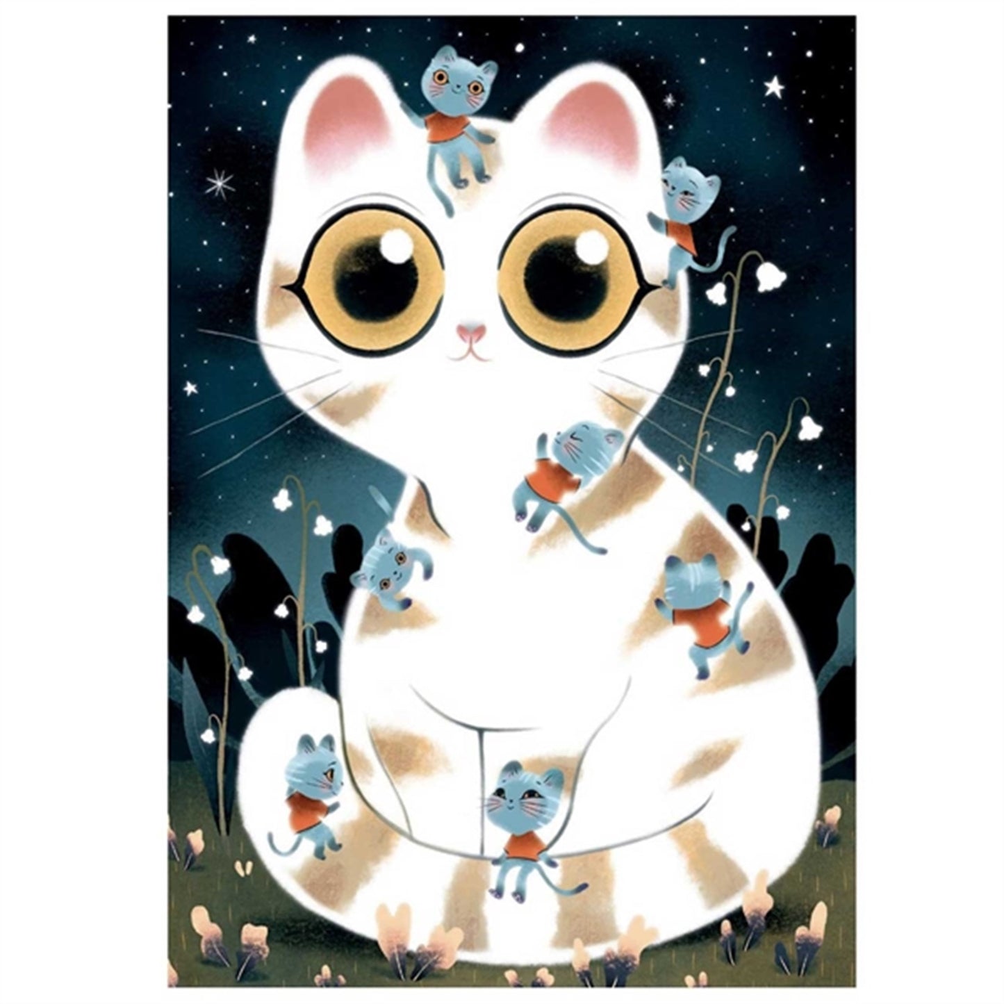 Djeco Wizzy Puzzle Luminous Cat 50 Pieces