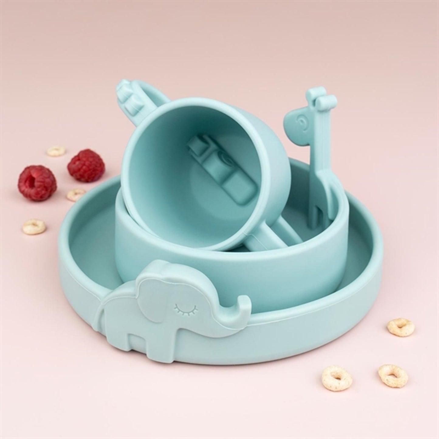 Done by Deer Peekaboo Plate Elphee Blue