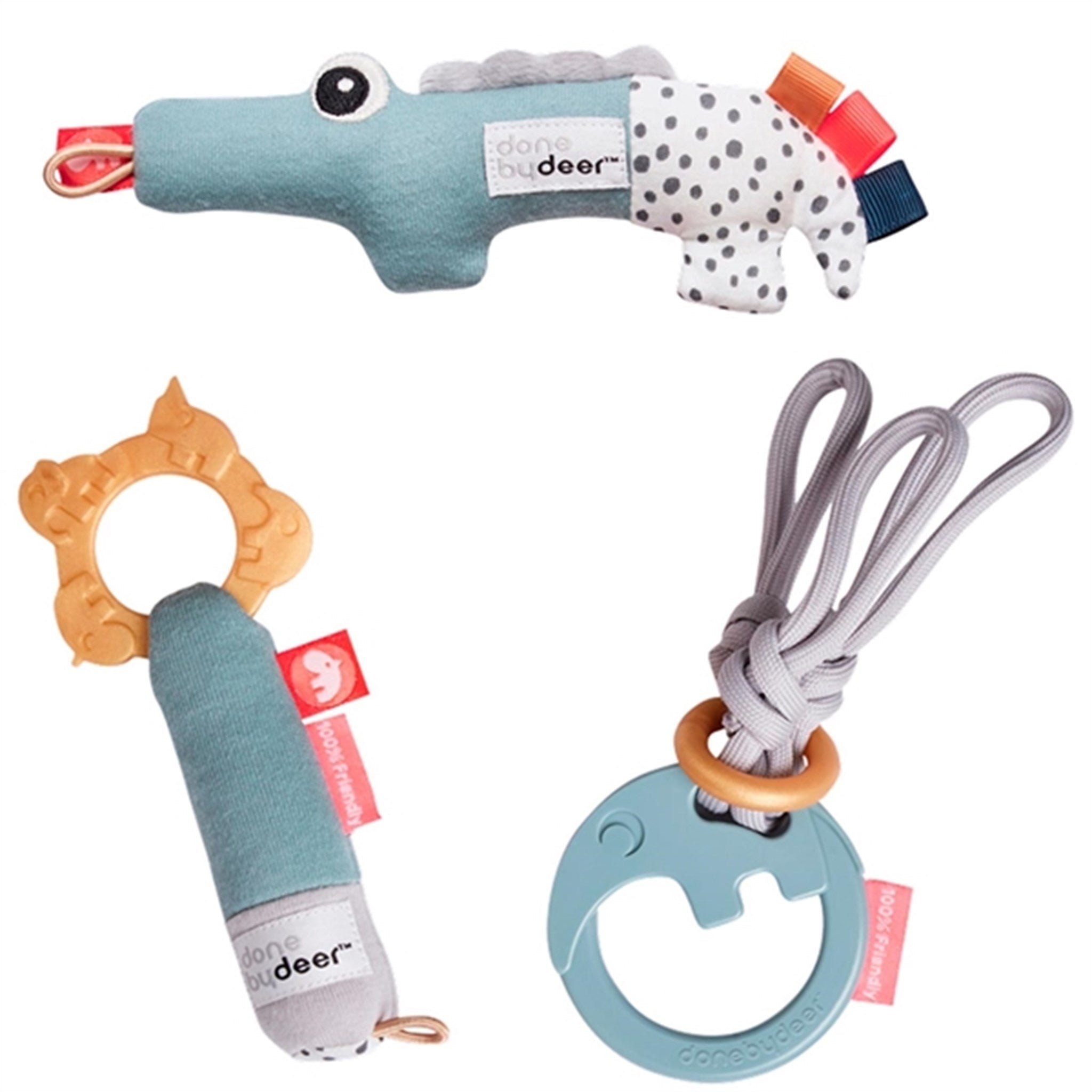 Done by Deer  Tiny Activity Toys Giftset Blue