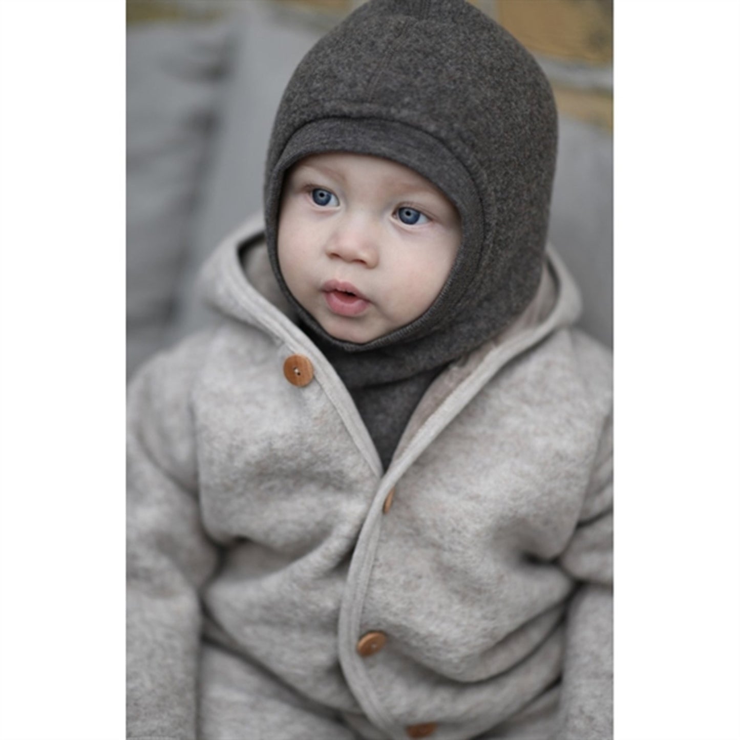Huttelihut Pram Suit Wool Pooh Sand
