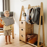 Duck Woodworks Children Wardrobe with Drawers