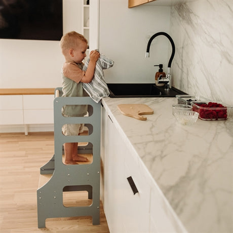 Duck Woodworks Adjustable Kitchen Tower Grey