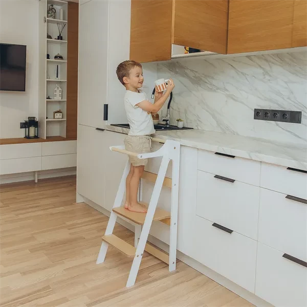 Duck Woodworks Transformable Kitchen Tower White