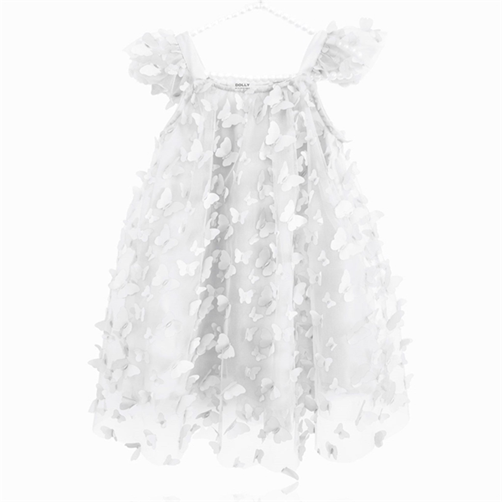 Dolly by Le Petit Tom Allover Butterflies Tutu Dress White