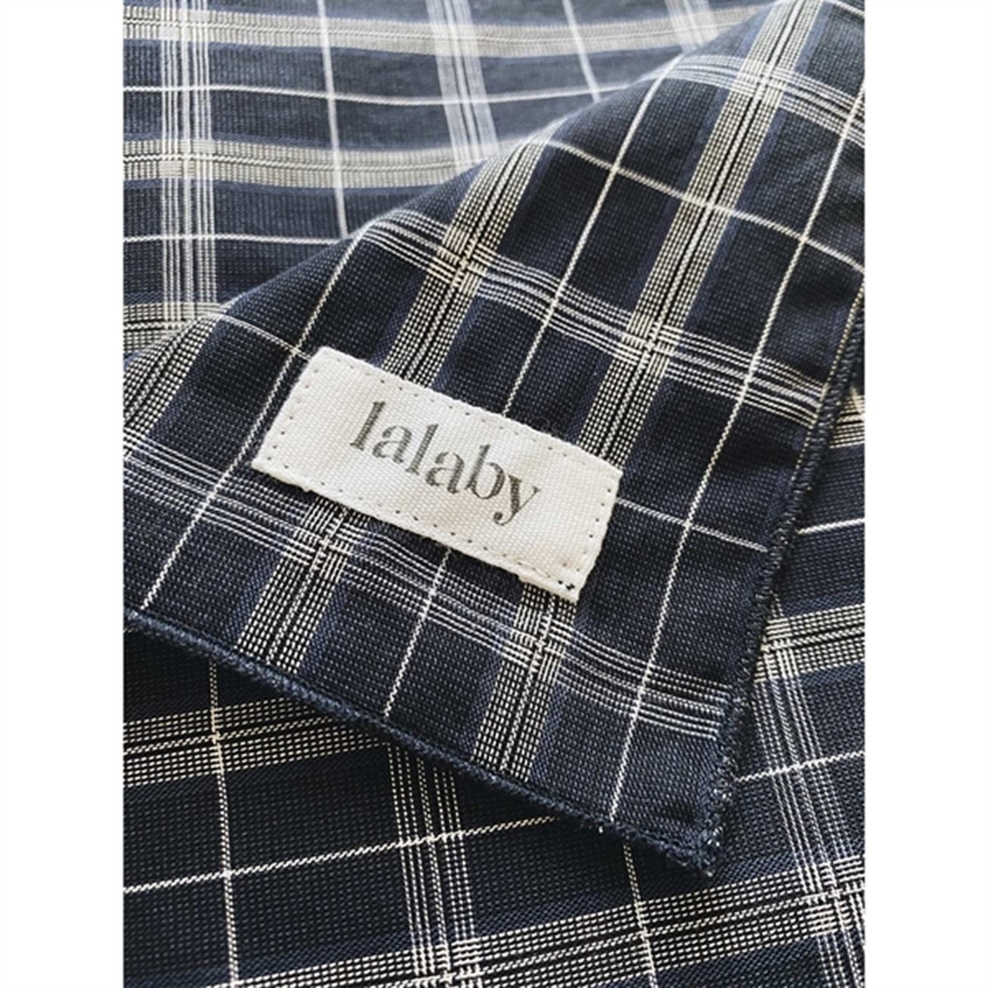 lalaby Blue Check Eddie Tørklæde