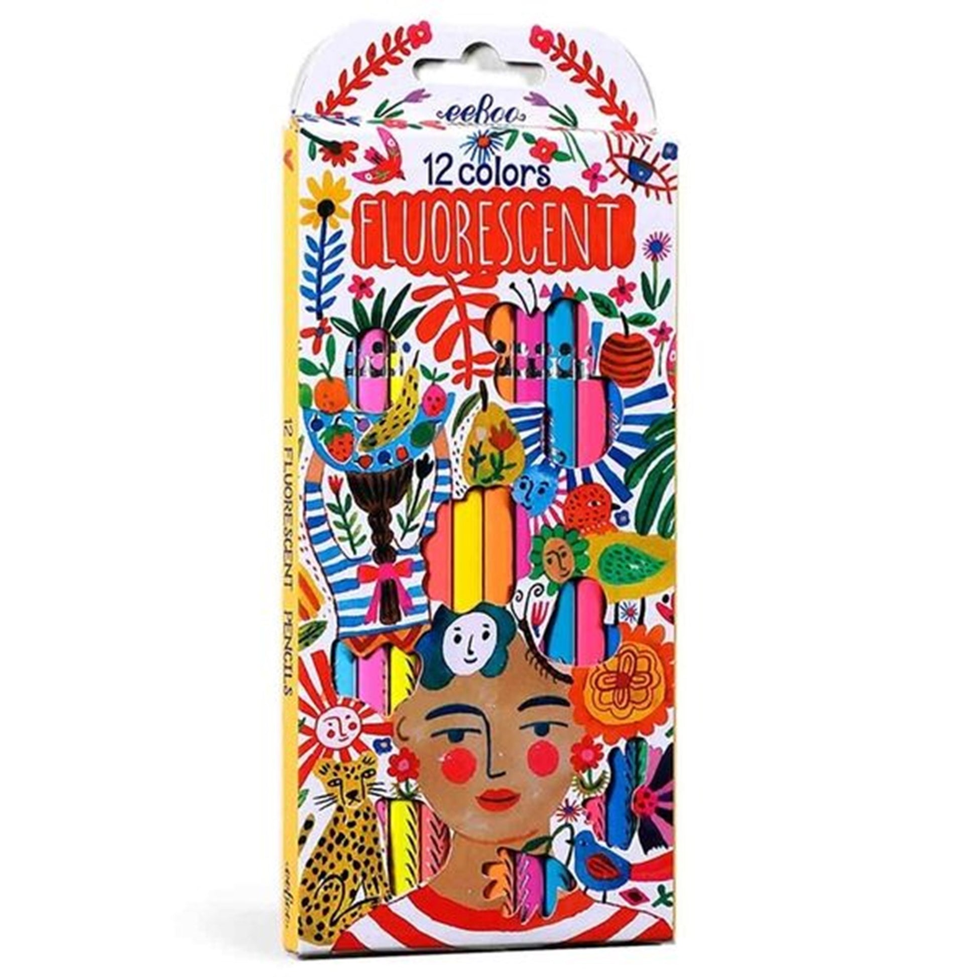 Eeboo 12 Neon Pencils - Positivity