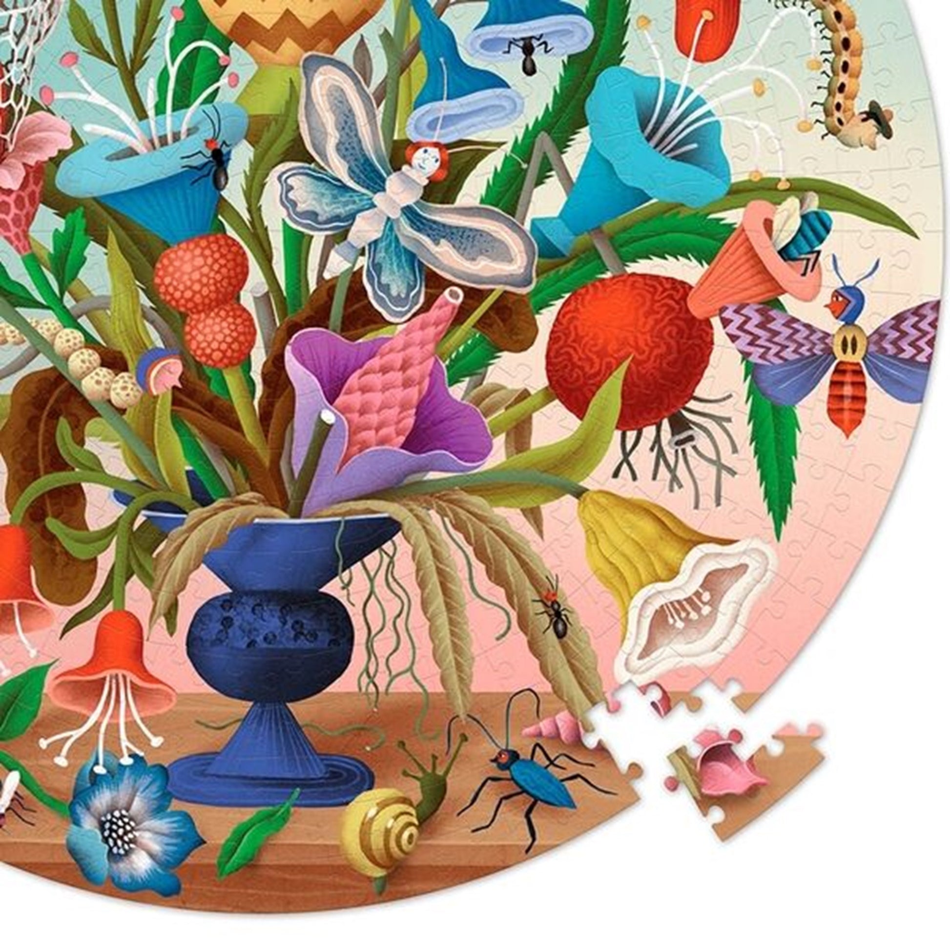 Eeboo Puzzle 500 Pieces - Crazy Bug Bouquet