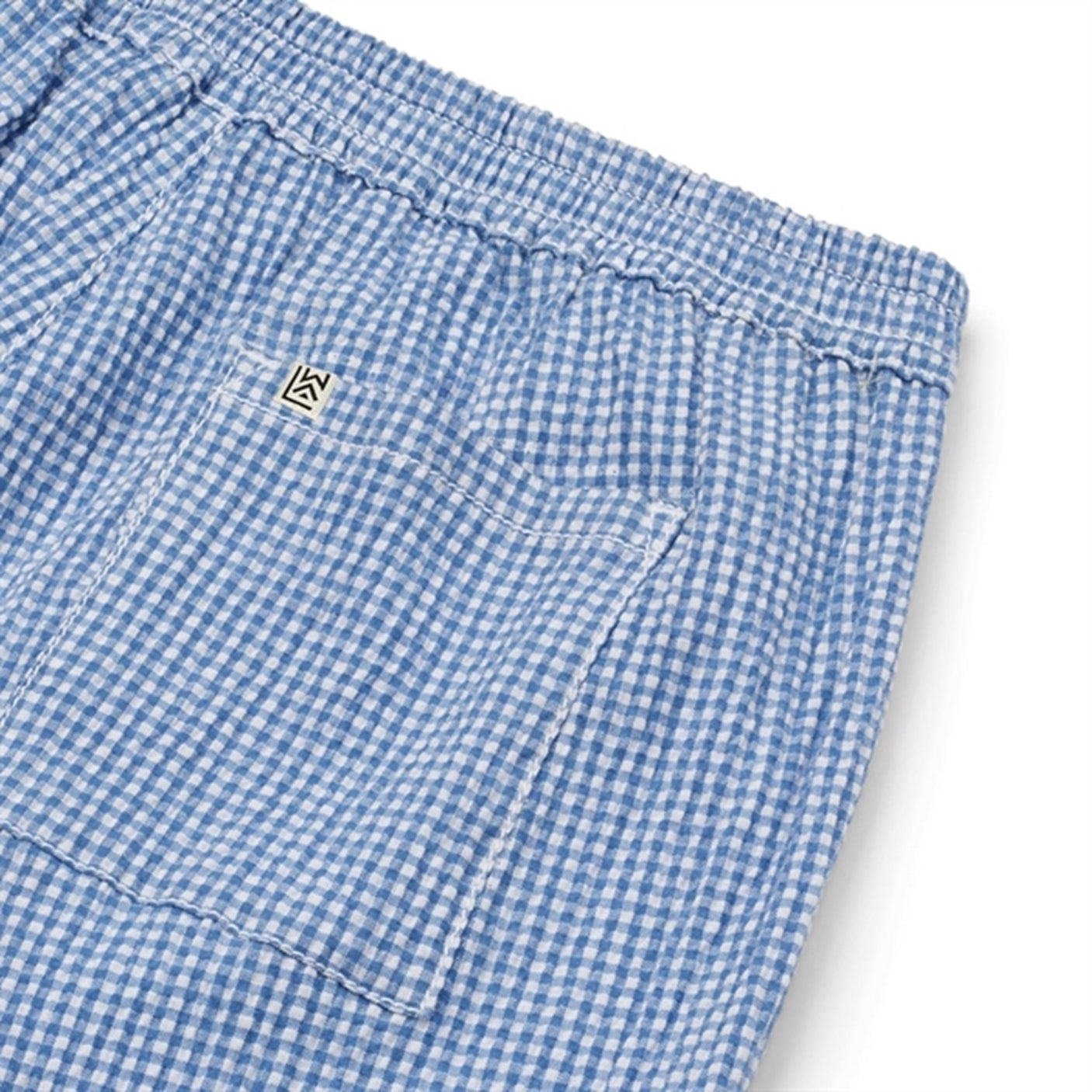 Liewood Y/D Check Riverside/Crisp White Elty Seersucker Check Shorts