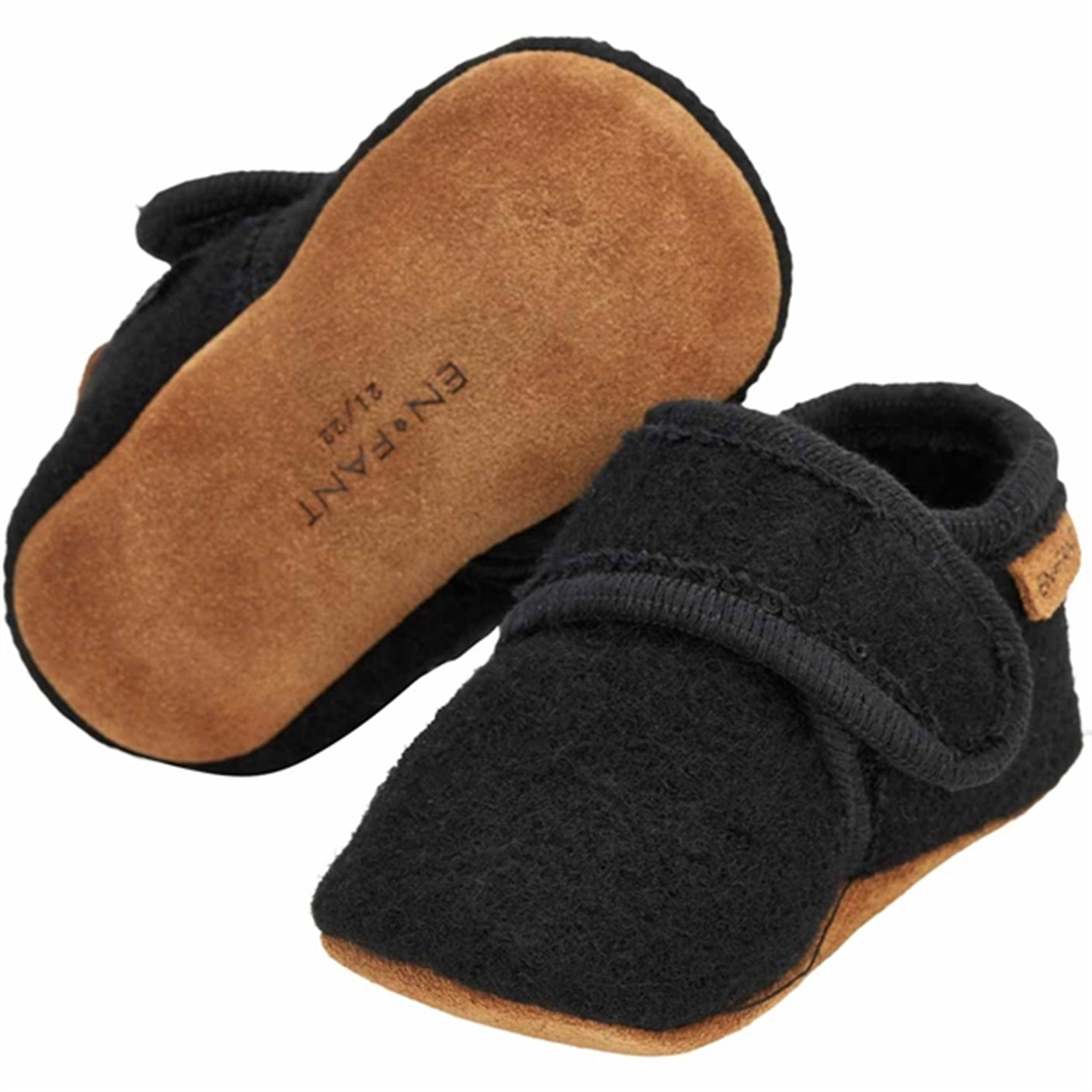 En Fant Baby Wool Slippers Black