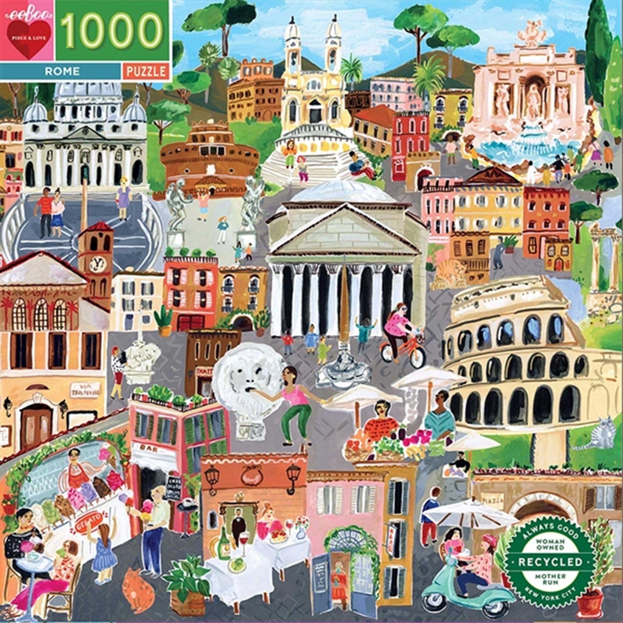 Eeboo Puzzle 1000 Pieces - Rome