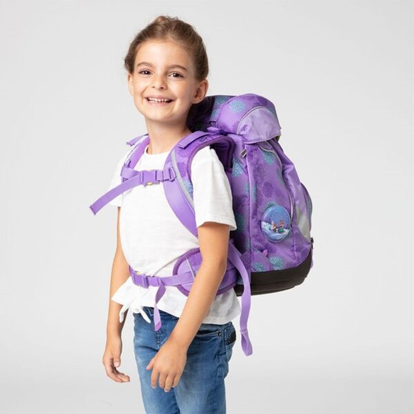 Ergobag Pack Glow School Bag Set SleighBear Purple Ice Flowers 5