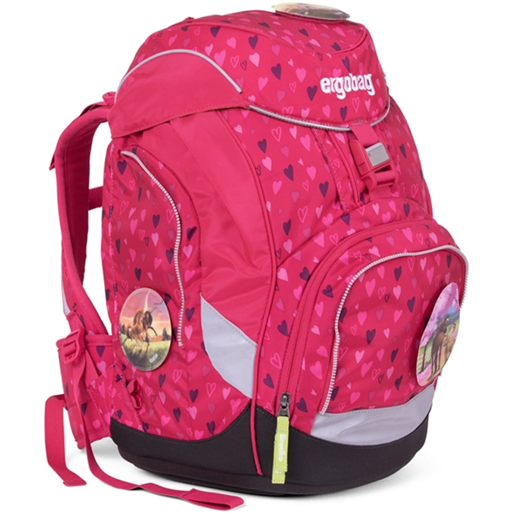 Ergobag Prime School Bag HorseshoeBear Pink Hearts