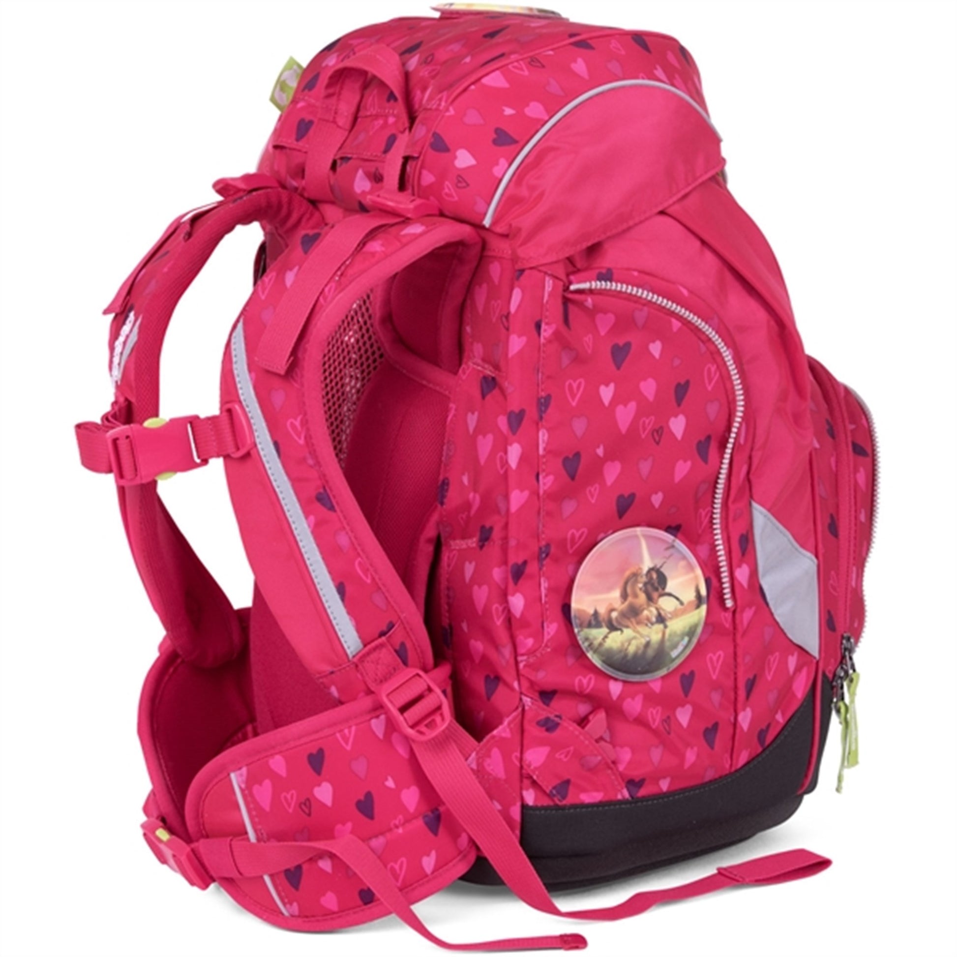 Ergobag Prime School Bag HorseshoeBear Pink Hearts