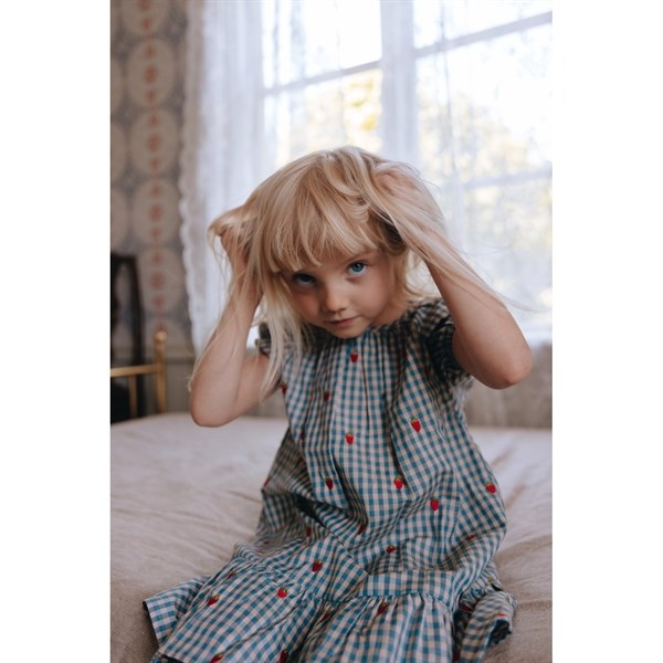 Flöss Polly Dress Berry/Blue Gingham