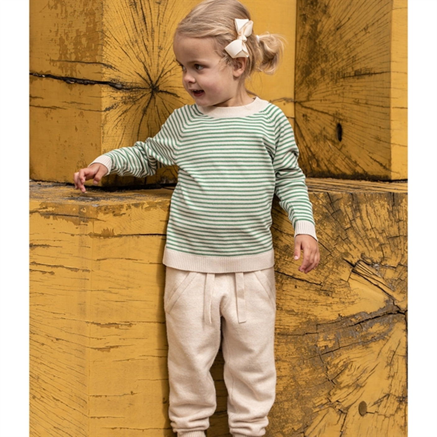 Fliink Jelly Bean Green Stripe Fave Stripe Knit