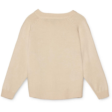 Fliink Sandshell/High Risk Red Strawberry Favo Embr. Knitted Cardigan