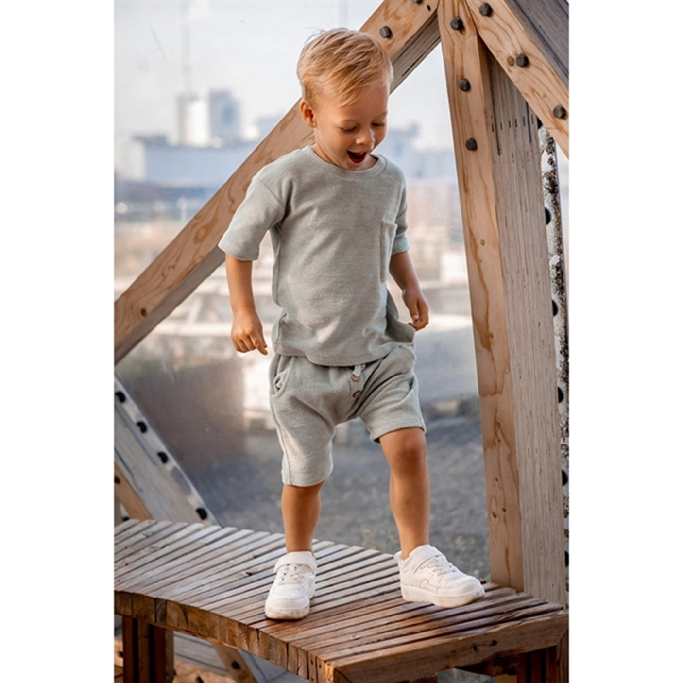 Fliink Dusty Green Teddy T-Shirt