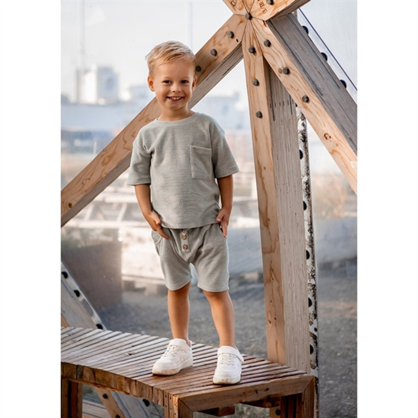 Fliink Dusty Green Teddy T-Shirt