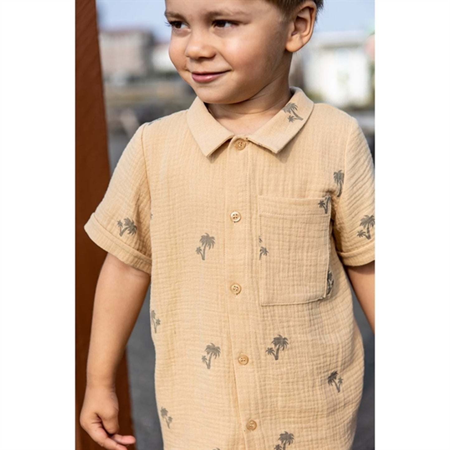 Fliink Almond Buff Aop Elmo Shirt