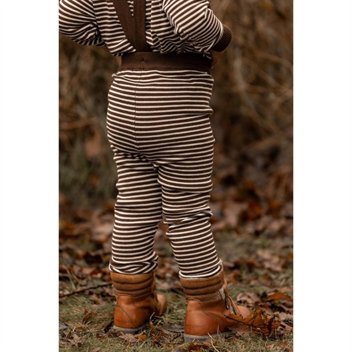 Fliink Chicory Coffee W. Sand Stripes Favo Leggings Med Seler