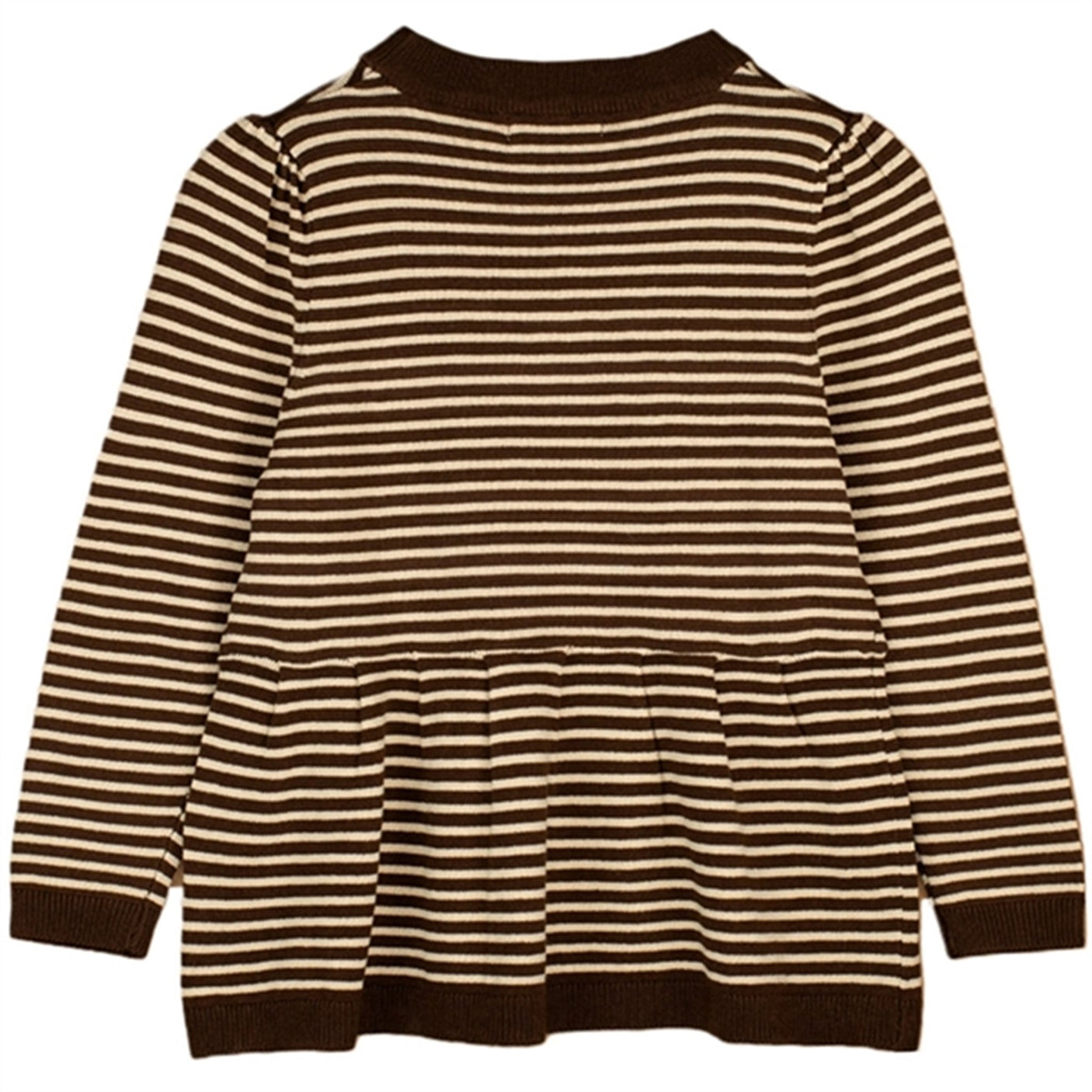 Fliink Chicory Coffee W. Sand Stripes Favo Peplum Blouse