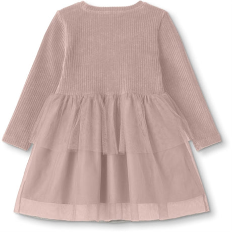 Fliink Peach Whip Velvet Tulle Dress