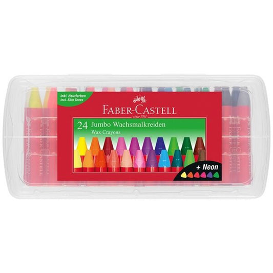 Faber Castell Jumbo Wax Crayons Box 24 Colours