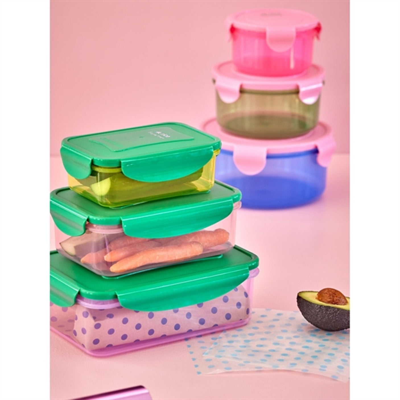 RICE Multicolor Food Boxes 3-pack