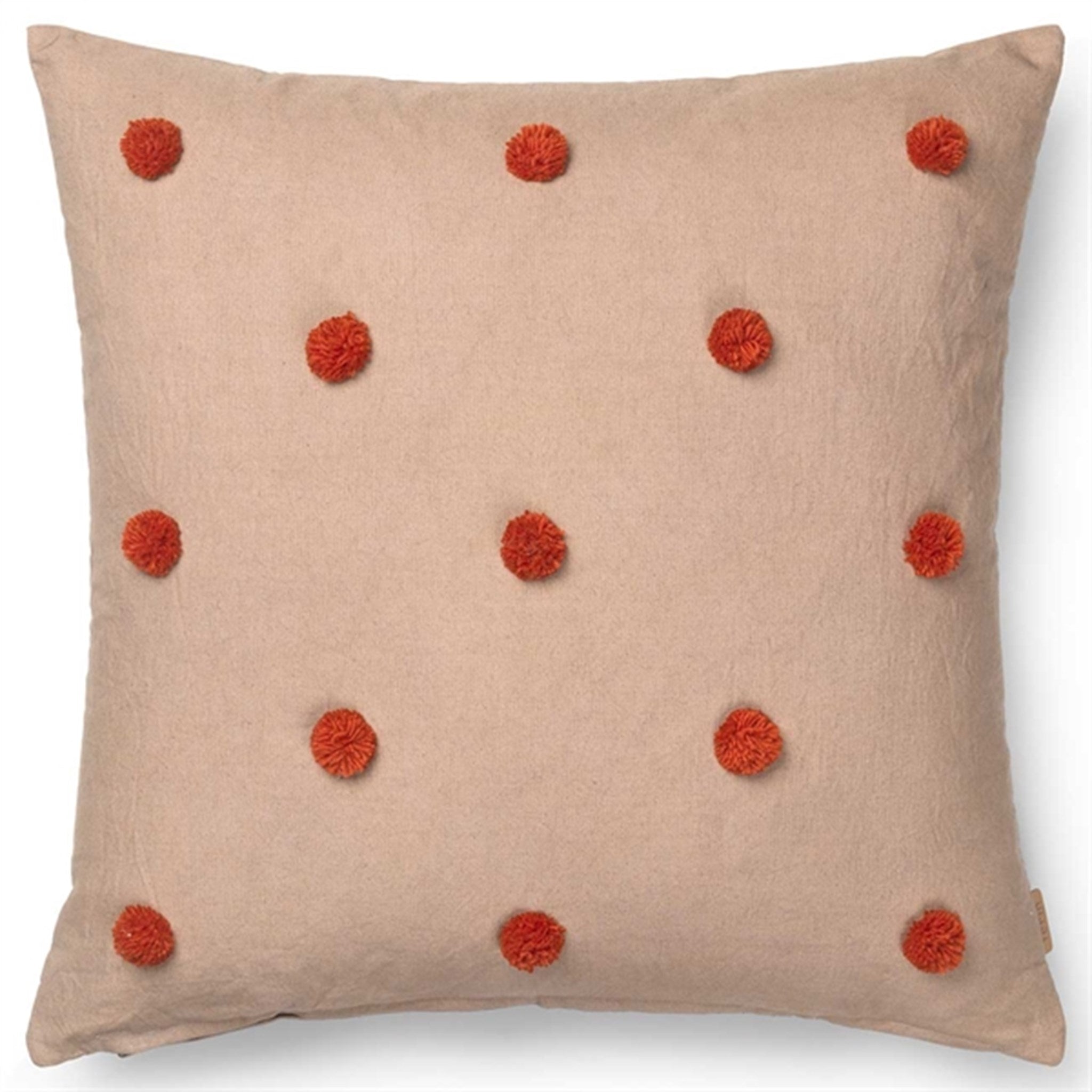 Ferm Living Dot Tufted Cushion Camel/Red