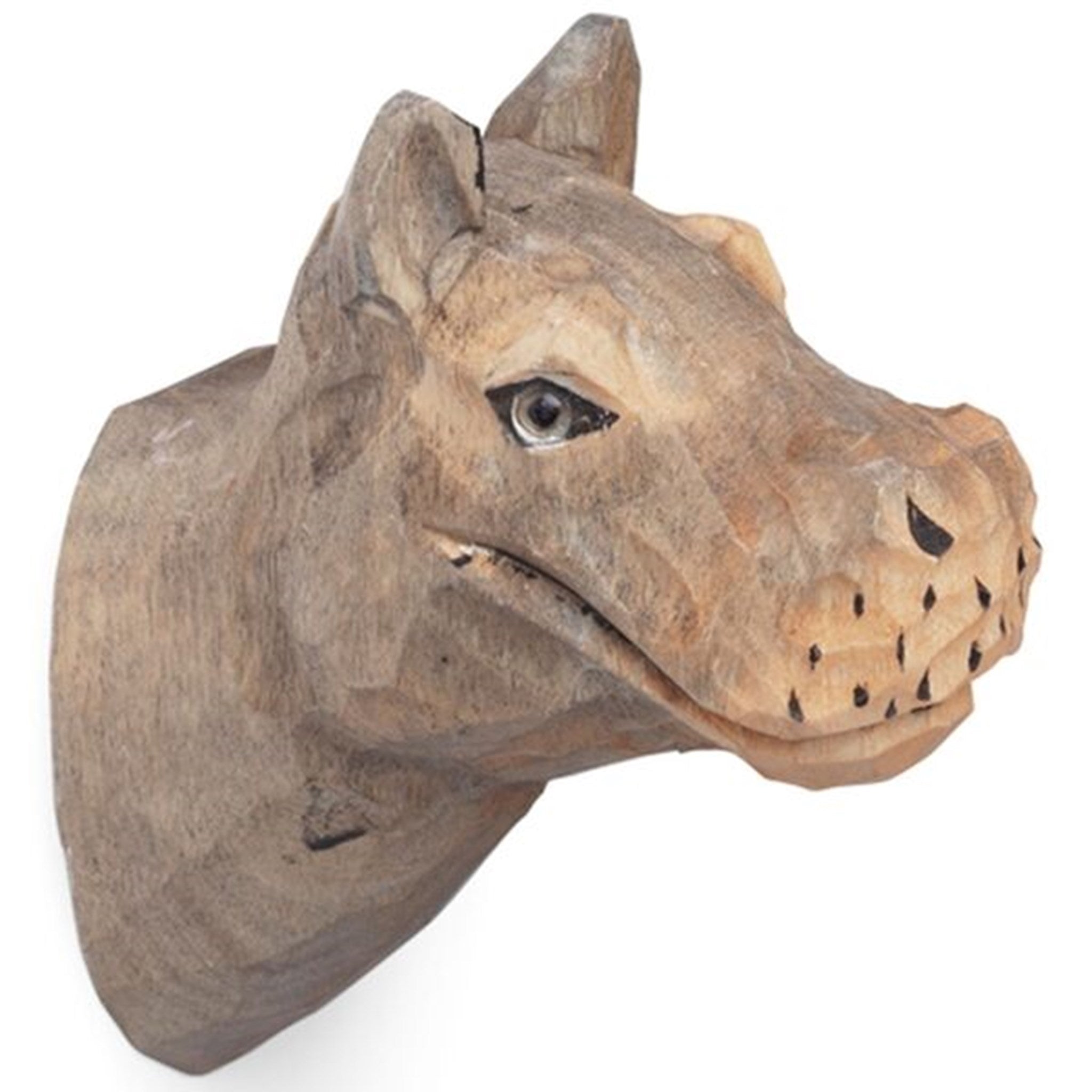 Ferm Living Hand Carved Hook Hippo