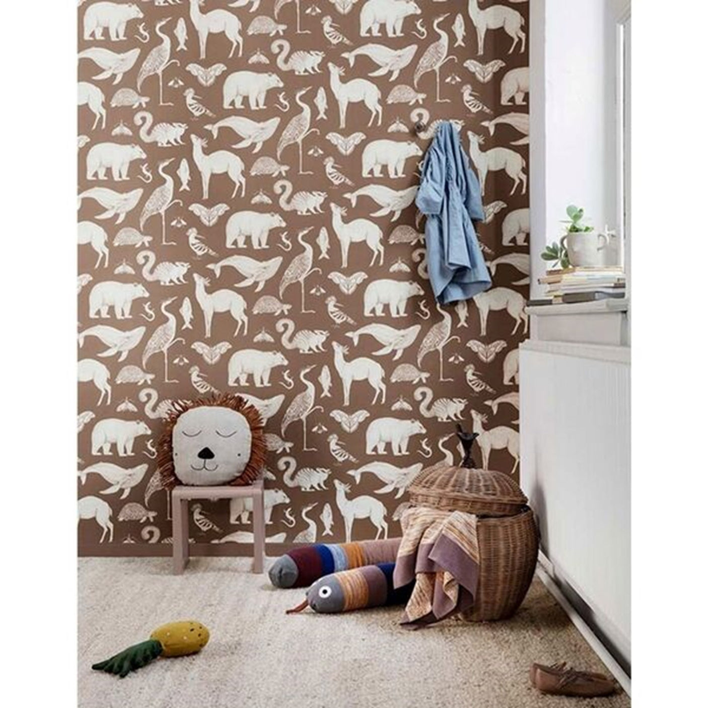 Ferm Living Snake Pillow Dusty Rainbow 2