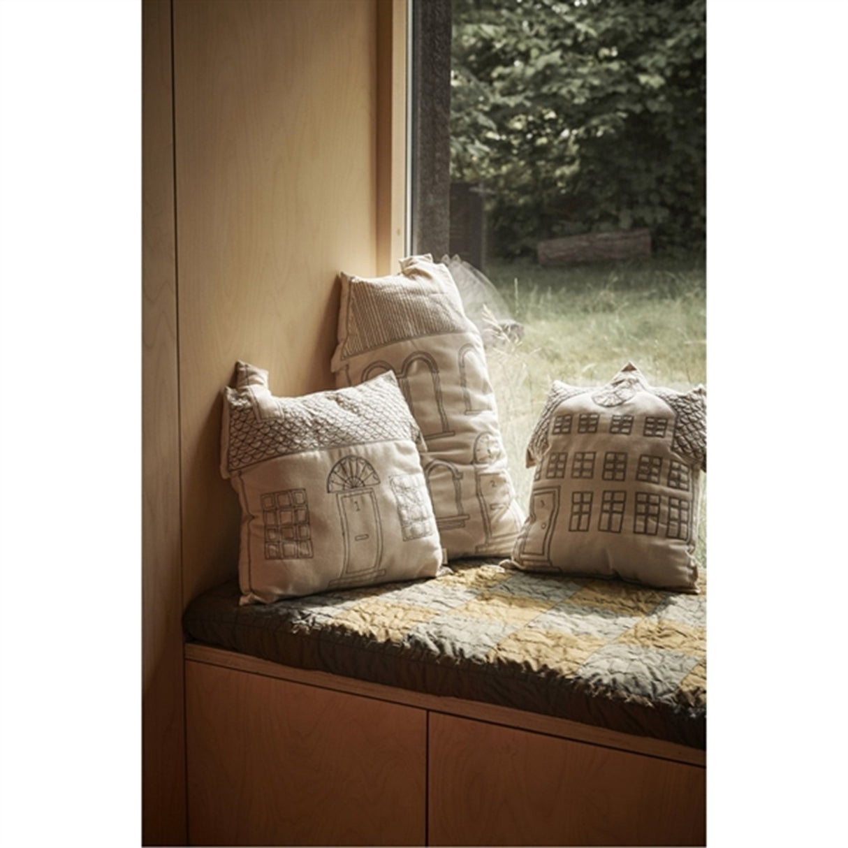 Ferm Living Abode Cushion Cottage House