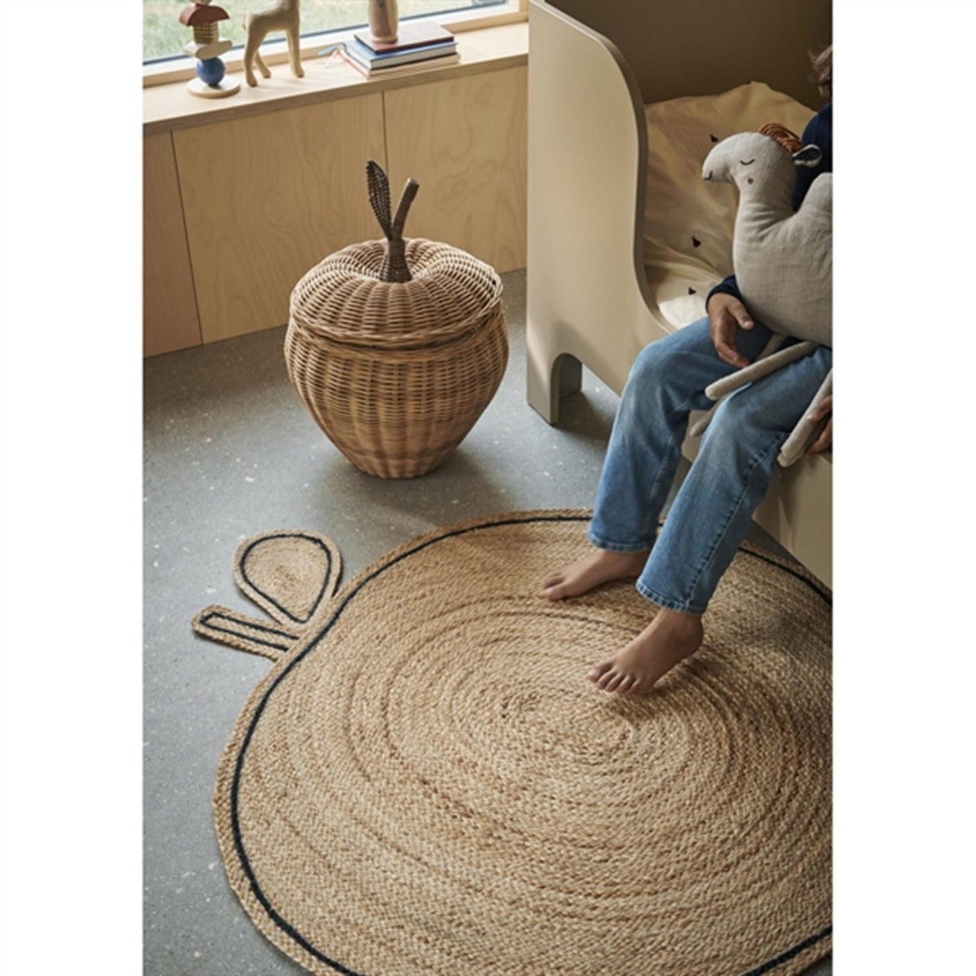 Ferm Living Apple Braided Jute Rug Natural