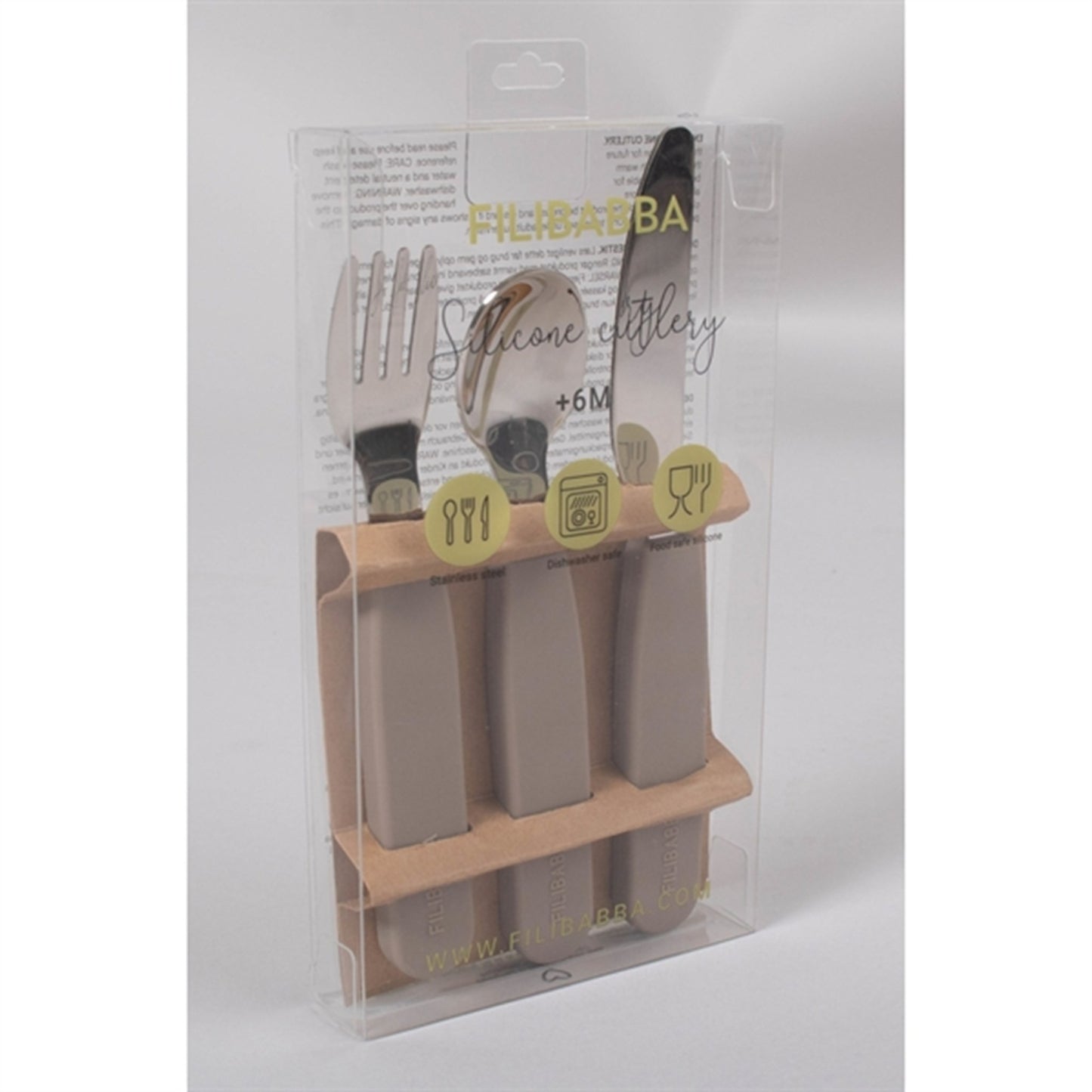 FILIBABBA Cutlery Set Warm Grey