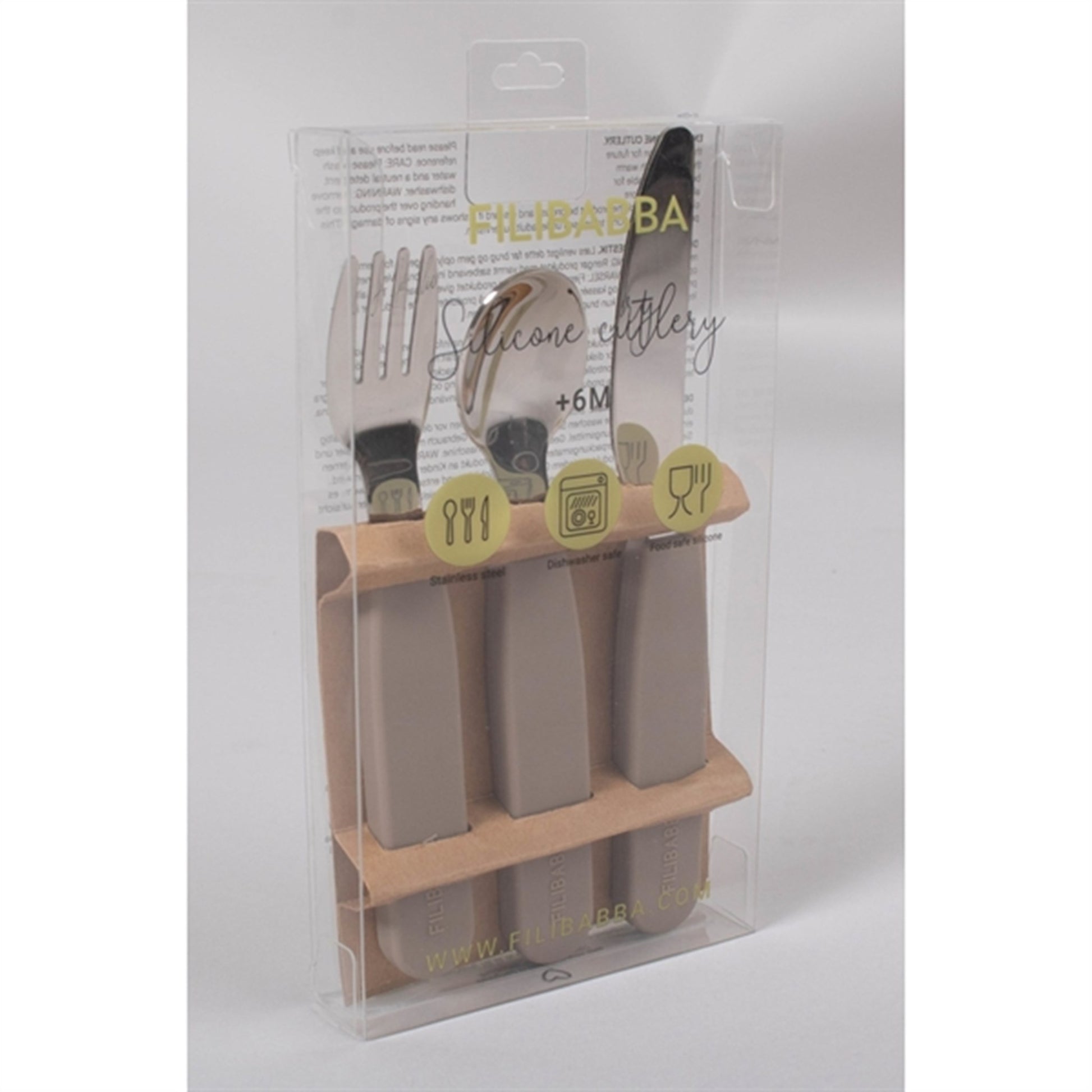 FILIBABBA Cutlery Set Warm Grey