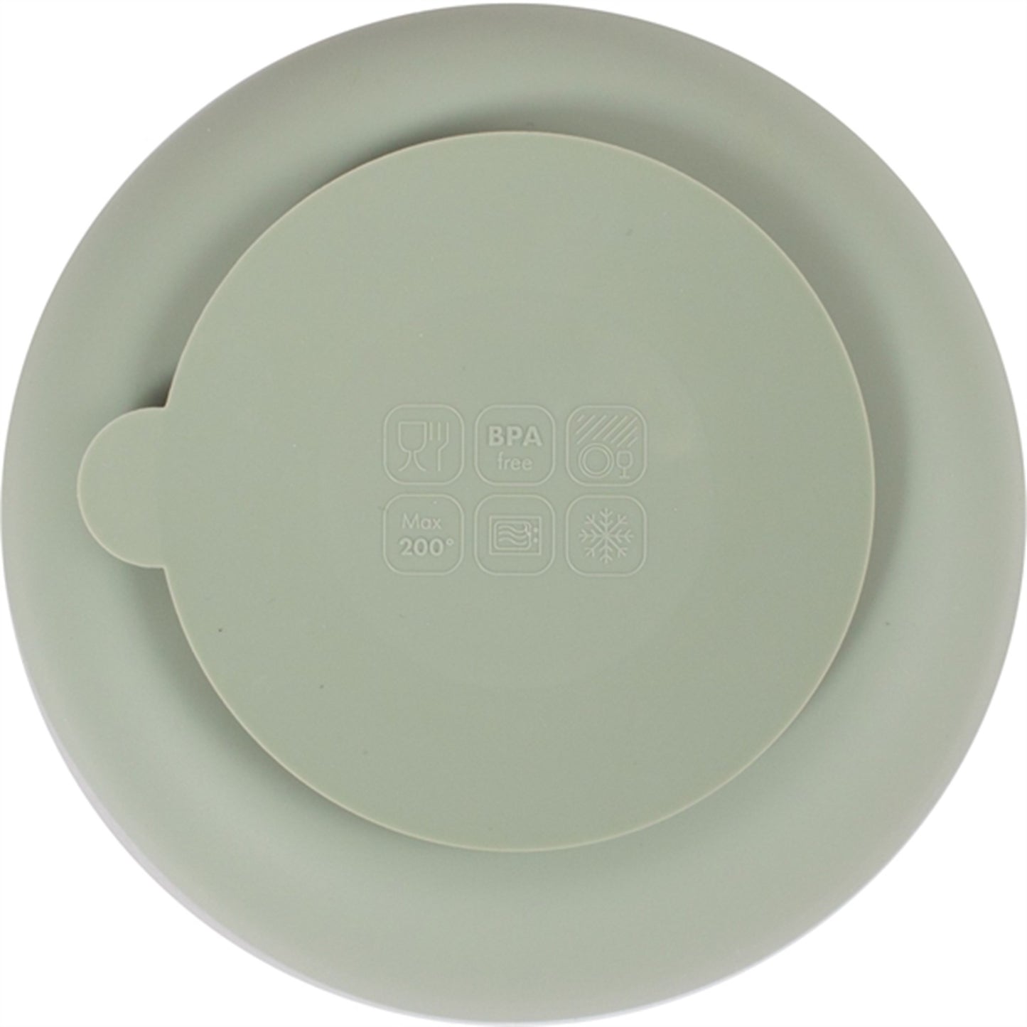 FILIBABBA Plate Divided Green