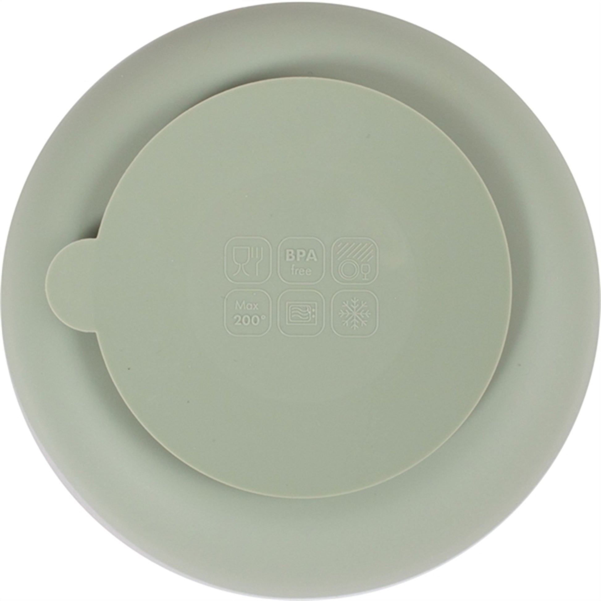 FILIBABBA Plate Divided Green