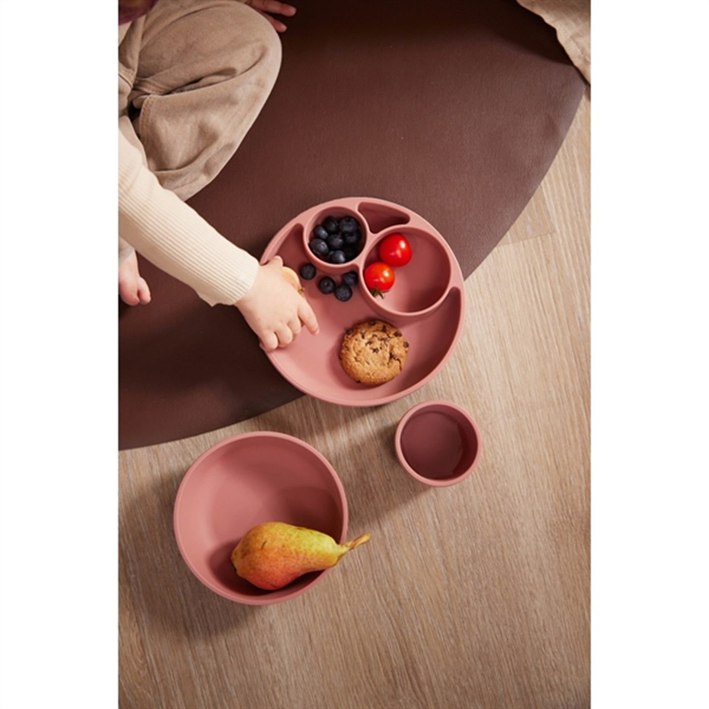 FILIBABBA Plate Divided Rose