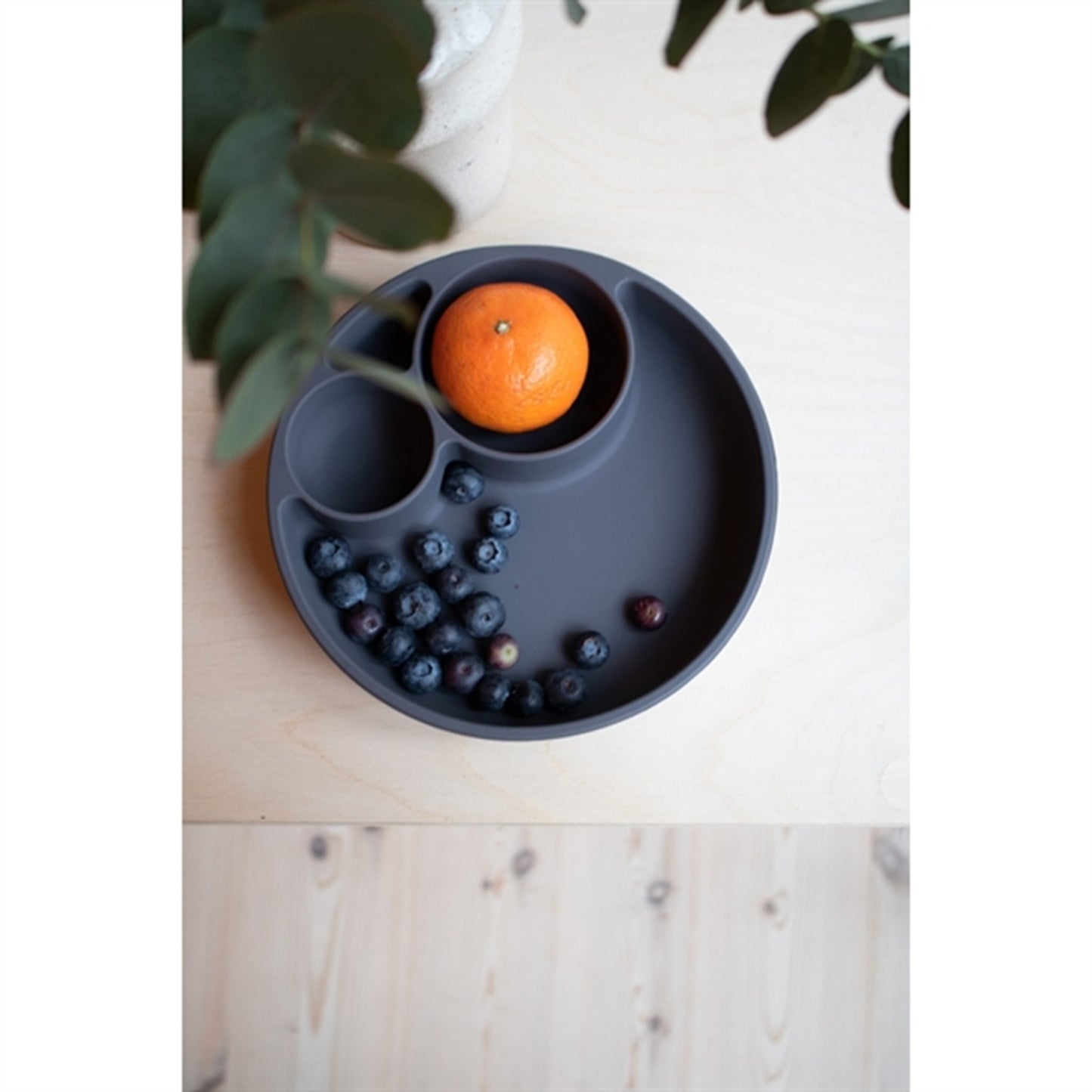 FILIBABBA Plate Divided Stone Grey