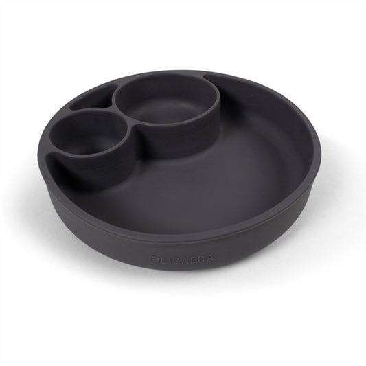 FILIBABBA Plate Divided Stone Grey