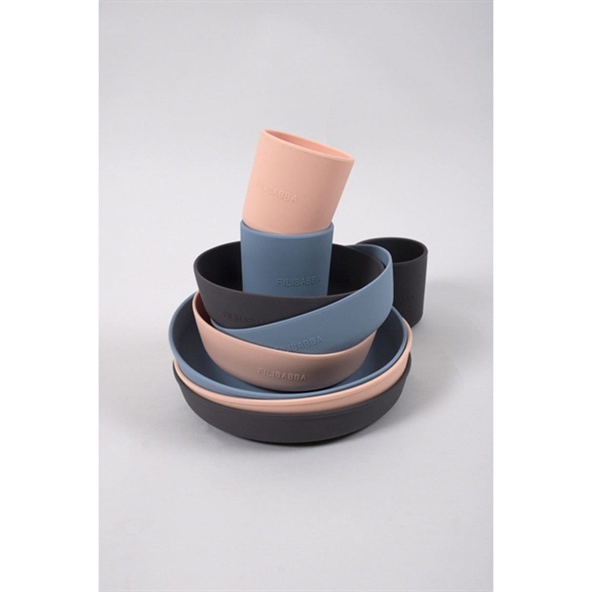 FILIBABBA Plate 2-pack Stone Grey