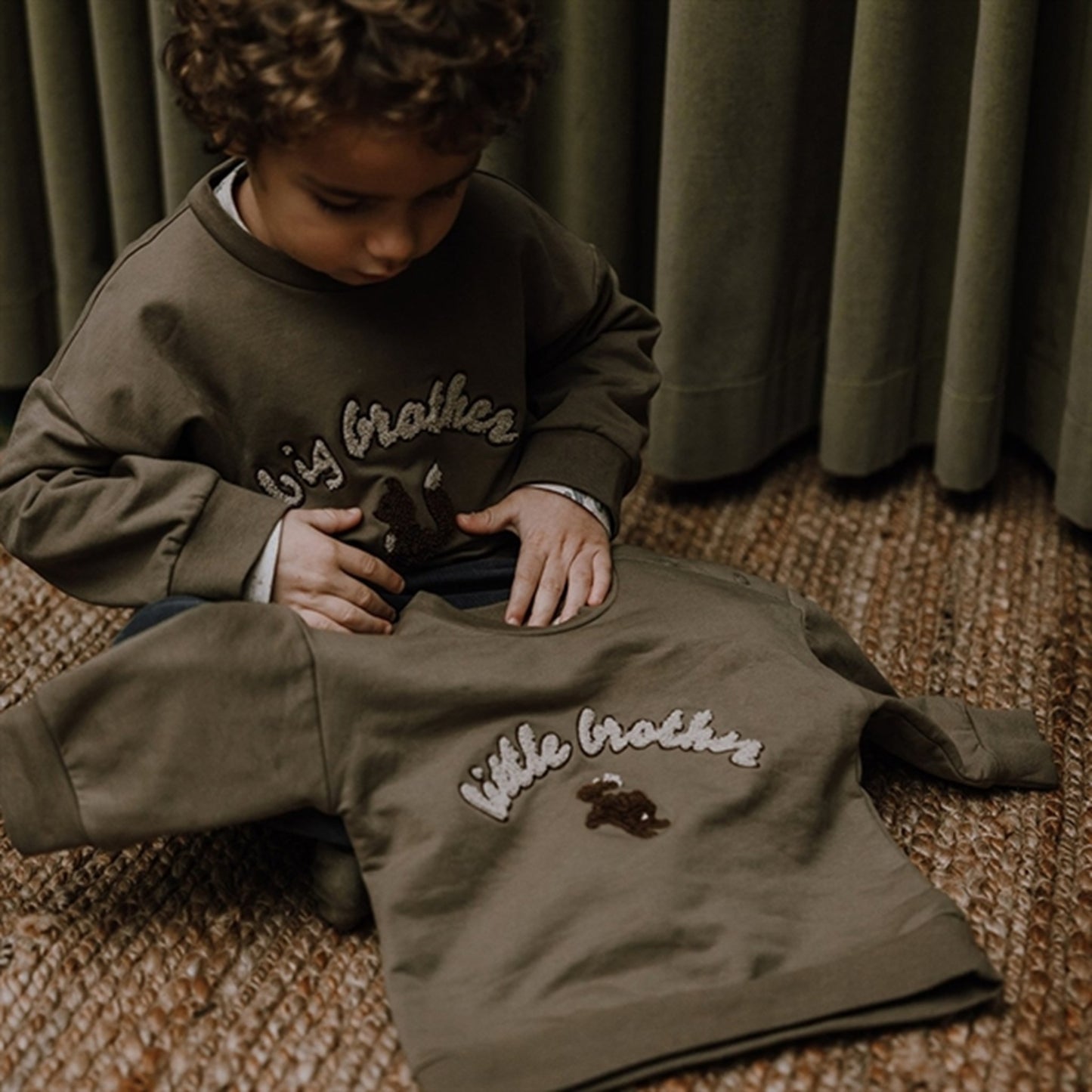 That's Mine Dusky Green Finley Big Brother Sweatshirt